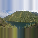 Alpine lake panorama