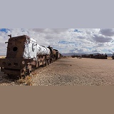 Abandoned locomotive, Train Cemetery, Uyuni, Bolivia