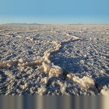 Salt crystals on surface of Salar de Uyuni Salt Pan