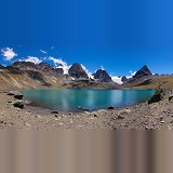 Ch'iyar Quta Lake panorama, Bolivia