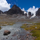 Mountains and glacial stream, Bolivia