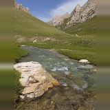 River at Tash Rabat, Kyrgyzstan